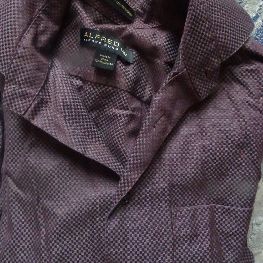 ALFRED SUNG MENS DRESS SHIRT100% COTTON